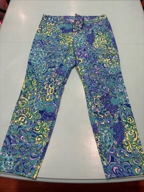 Lilly Pulitzer Teal, Blue & Purple Lilly’s Lagoon Kelly Pants